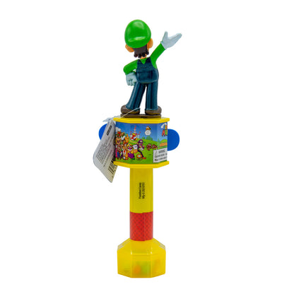 back view of Super Mario Luigi Fan with candy inside on a white background