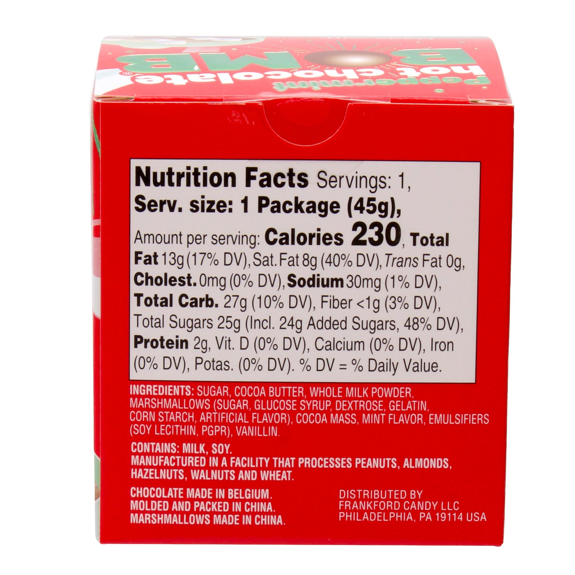 back of red box with nutrition facts and ingredients