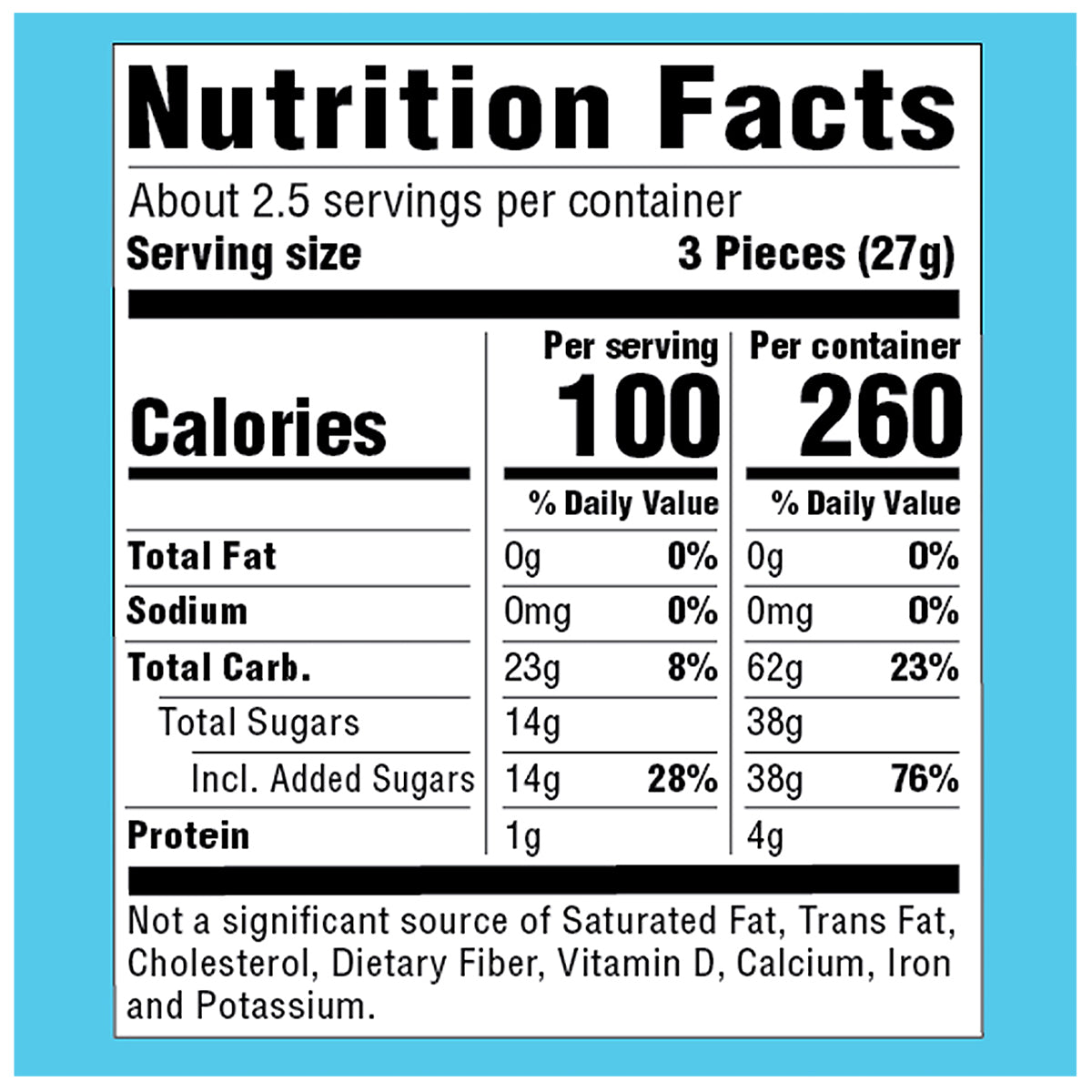 nutrition facts